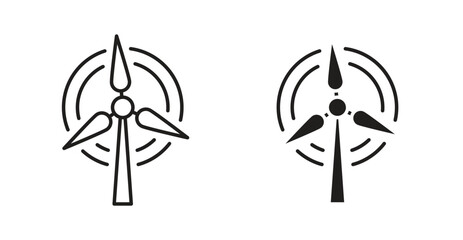 Wind turbine icon for social media, app, and web design. Vector illustration.