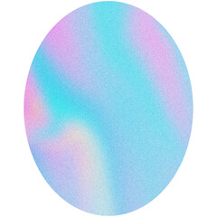 Hologram Oval pastel gradient sticker background