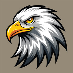 Fototapeta premium Majestic Eagle Head Mascot - Bird of Prey Illustration