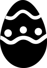 easter egg black soild silhouette vector.eps