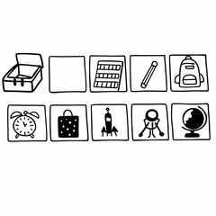  Educational Glyph Icons &ndash; Filled Vector Set with Fantasy and School Elements