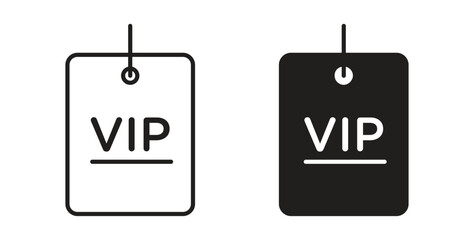 VIP icon Logos. Flat Vector Icon Design Template