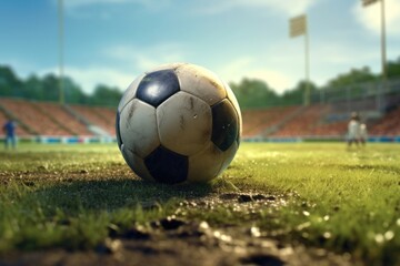 Obraz premium Football sports soccer field.