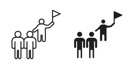 Tour guide people icon