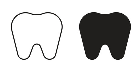 Tooth icon Logos. Flat Vector Icon Design Template