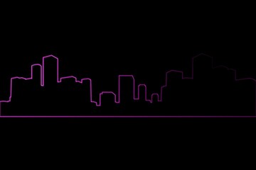Fototapeta premium Digital composite image of pink skyline