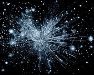 Naklejka premium Radiant burst of light against a dark background.