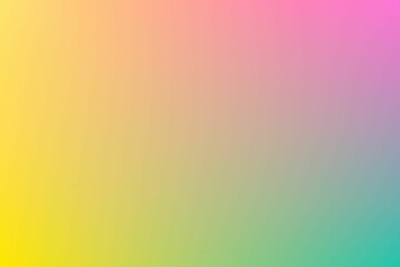 Abstract gradient transitioning from yellow through pink to teal-green in flat design