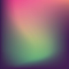 Abstract color gradient is flowing in flat style with purple pink green hues transparent background