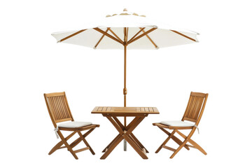 Stylish Outdoor Wooden Patio Set with Umbrella