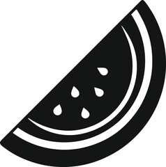 Juicy watermelon slice vector illustration on white background