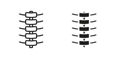 Spinal column icon Logos. Flat Vector Icon Design Template