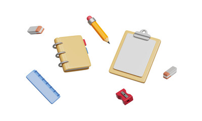 학교 사무실 용품 문구류 학용품 세트 Stationery Set of School and Office Supplies