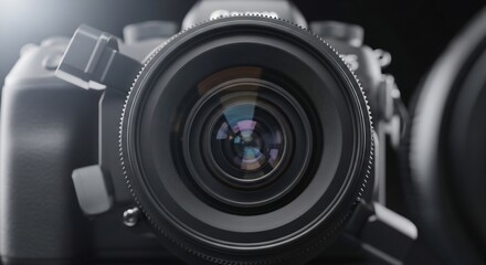 Camera lens A photographers eye looking ahead