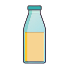 Illustration of a bottled beverage, likely a juice drink, in a simple style