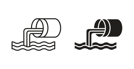 Sewage icon Logos. Flat Vector Icon Design Template