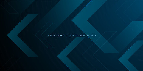 Abstract dark blue futuristic arrow concept background. Overlap triangle arrow pattern design. Eps10 vector