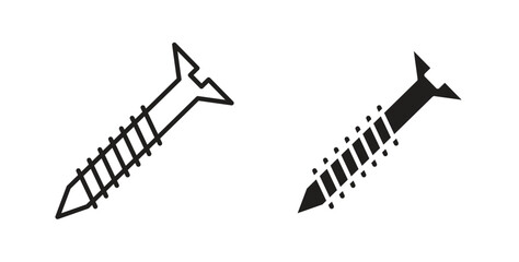 Screw icon for social media, app, and web design. Vector illustration.