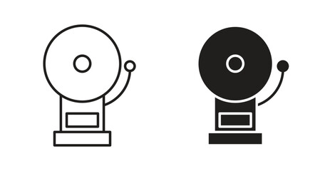 School bell icon for social media, app, and web design. Vector illustration.