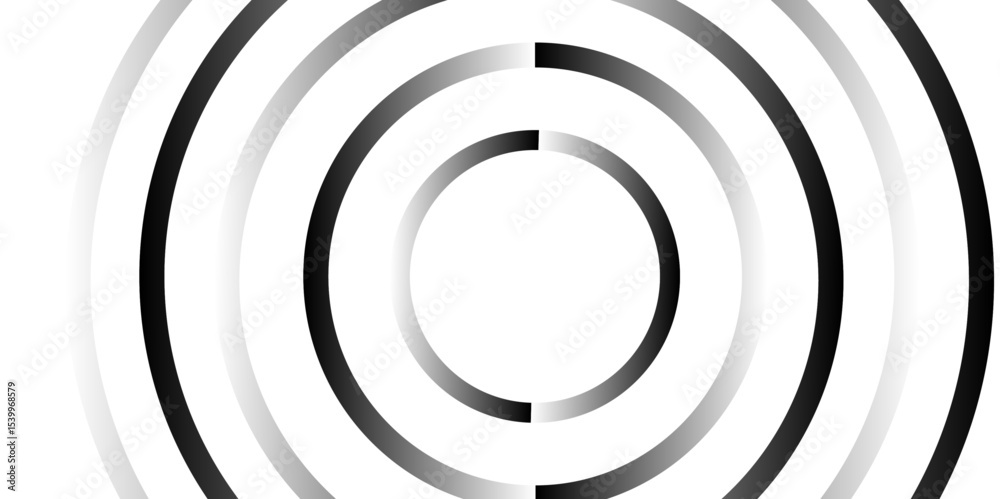 Poster modern abstract gradian background with transparent layers circle shape with shadow. black and color