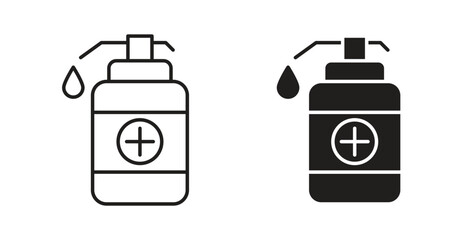 Sanitizer icon Logos. Flat Vector Icon Design Template
