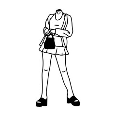 modern woman's fashion drawing