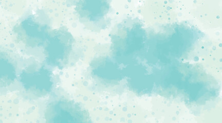 Watercolor textures green and tosca gradient color abstract background