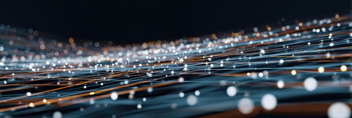 Dynamic Visual Representation of an Interconnected Digital Support Network With Motion Blur Effects