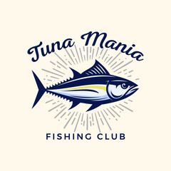 vector logo illustration of a tuna fish