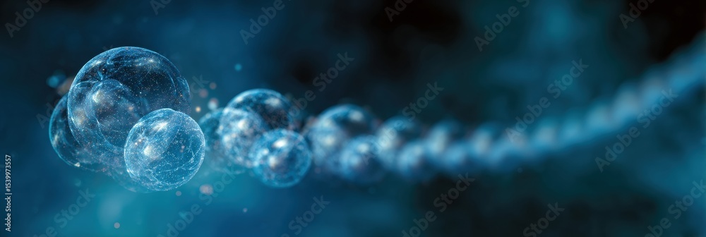 Poster spiral of thought bubbles fading into the distance in a dreamy cosmic space setting