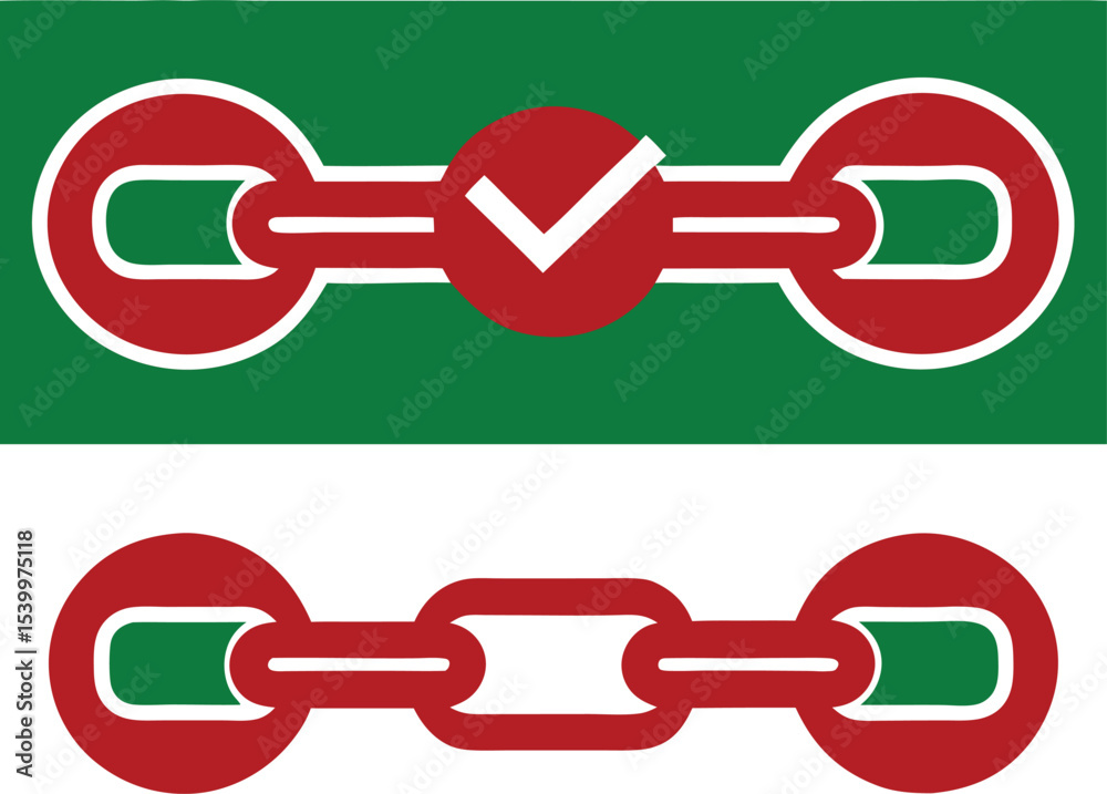 Aufkleber Abstract neural network connection with checkmark illustrating ai concept