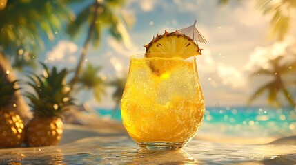 Tropical Delight A Refreshing Pineapple Cocktail