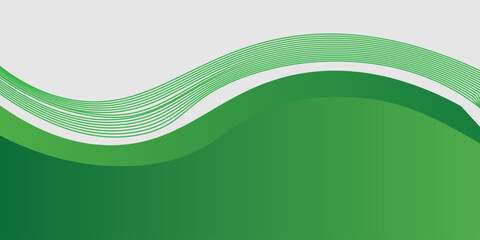 Green abstract background waves with geometric shapes gradient color for presentation design.vector illustration