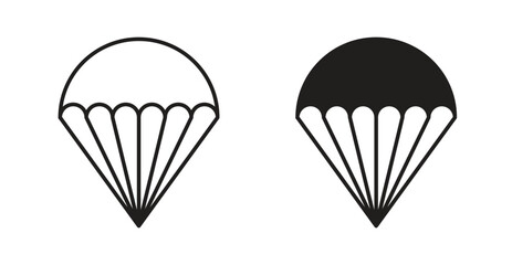 Parachute icon for social media, app, and web design. Vector illustration.
