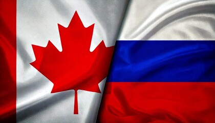ロシアとカナダの国旗。(Russia flag and canada flag.)
