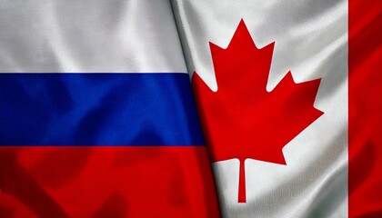 ロシアとカナダの国旗。(Russia flag and canada flag.)
