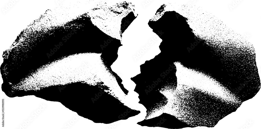 Poster High contrast cracked limestone aggregate design for texture or background use