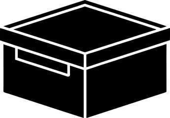 Box Silhouette Vector Illustration 