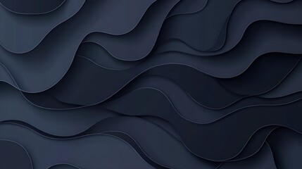 Obraz premium Abstract dark blue wavy layers