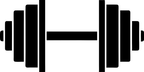 Dumbbell Silhouette Vector Illustration 