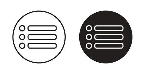 Menu list button icon