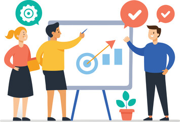 office-staff-setting-smart-goals-on-a-whiteboard-w.eps