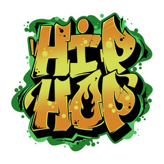 Graffiti hip hop with colorfull