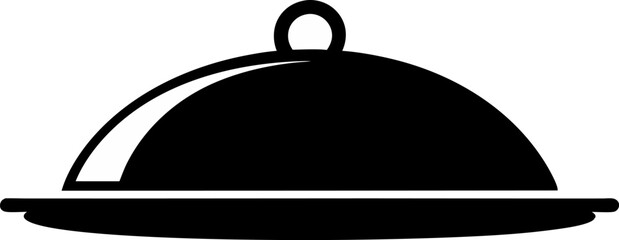 Tray Silhouette Vector Illustration 