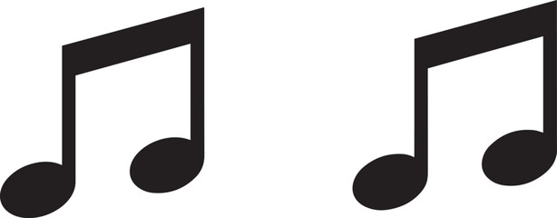 Musical Notes Simple, Elegant, and Versatile Eighth Note Icons for Design Projects