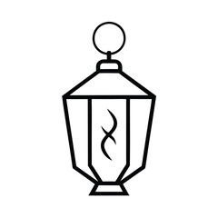 Obraz premium Elegant lantern with handwritten calligraphy symbol high resolution vector graphic for design projects