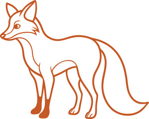 red fox isolated on white