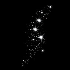 A vector glowing light effect design night stars.