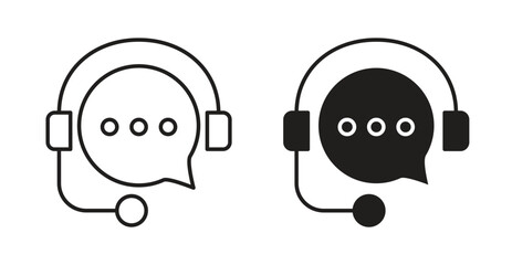 Live chat icon Logos. Flat Vector Icon Design Template