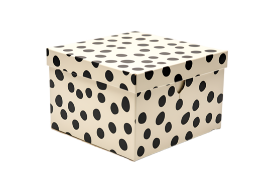 Elegant Black Polka Dot Gift Box dots   